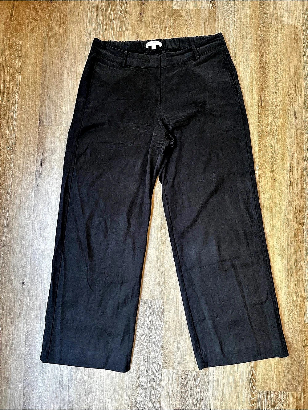 Women’s Banana Republic The Everyday Wide-Leg Pant in Tencel Cotton Black Large